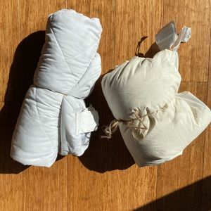 Two SEALY fitted crib mattress protectors covers pads WATERPROOF allergy cool